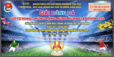 File ảnh Giải bóng đá cúp tứ hùng mừng đảng mừng xuân 2024 (gốc) in standee