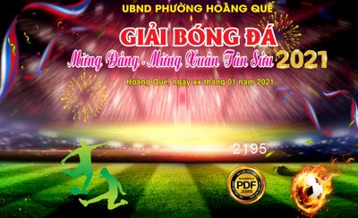 Hình ảnh file gốc Giải bóng đá chúc mừng năm mới UBND phường, xã file CDR cho in UV