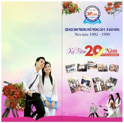 Download file gốc Giấy mời kỷ niệm 20 năm ký ức và mãi mãi (in lụa) tranh 3D
