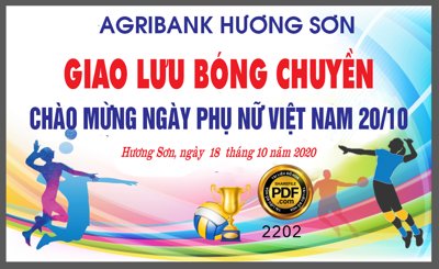 File gốc Giao lưu bóng chuyền chào mừng ngày phụ nữ Việt Nam (thiết kế) cho in ấn