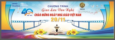 File PSD in ấn Giao lưu văn nghệ chào mừng ngày nhà giáo VN 20/11 (chất lượng cao)