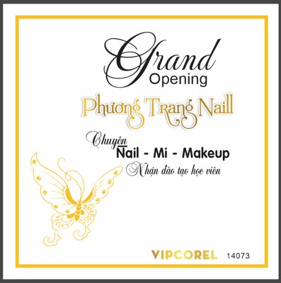 File gốc Grand Opening Phương Trang Nail - Mi - Makeup (in ấn) màu sắc trung thực
