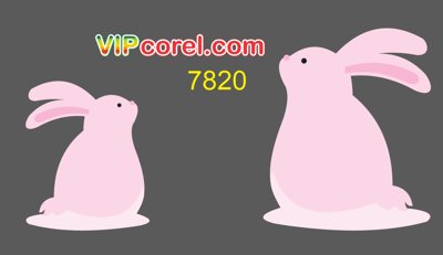 Tải file gốc Hình con thỏ decor trang trí file vector corel (in không vỡ ảnh)