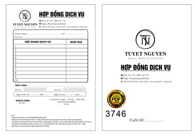 Download file Hóa đơn hợp đồng dịch vụ Tuyết Nguyễn file corel (chất lượng in ấn)