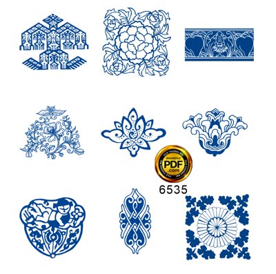 Download file gốc Họa tiết gốm sứ - đường nét cổ điển nghệ thuật #2 (dùng cho in ấn)