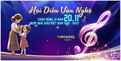 File tranh Hội diễn văn nghệ ngày nhà giáo Việt Nam 20-11 corel (ảnh gốc) chi tiết rõ ràng