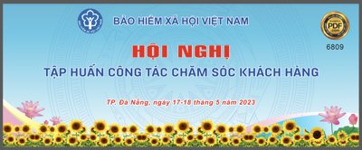 File PSD Hội nghị tập huấn công tác chăm sóc khách hàng (chất lượng in ấn)