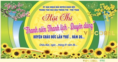 Tải file tranh gốc Hội thi Thanh niên thanh lịch - duyên dáng file corel chất lượng cao