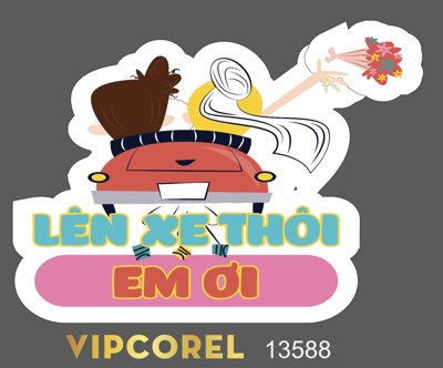 Tải file gốc Hashtag đám cưới lên xe thôi em ơi file corel (để in lụa)