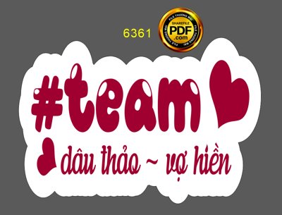 Download file gốc Hashtag đám cưới "#team dâu thảo - vợ hiền" file cdr x7 (in mica) trong suốt