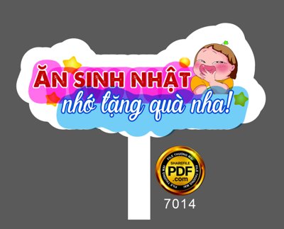 File tranh trang trí Hastag ăn sinh nhật nhớ tặng quà nha file corel (tải file gốc)