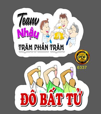 File tranh gốc Hastag đám cưới "Team nhậu trăm phần trăm" file cdr x7 (bản đẹp) độc quyền
