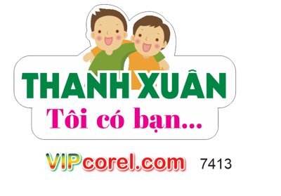 File ảnh Hastag Thanh xuân tôi có bạn... file PDF (gốc) in PP, decal