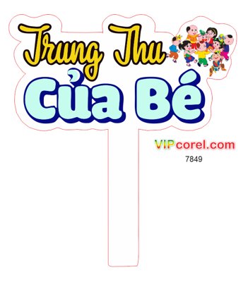 File gốc Hastag Trung Thu của bé file vector corel (PNG) không nền chất lượng