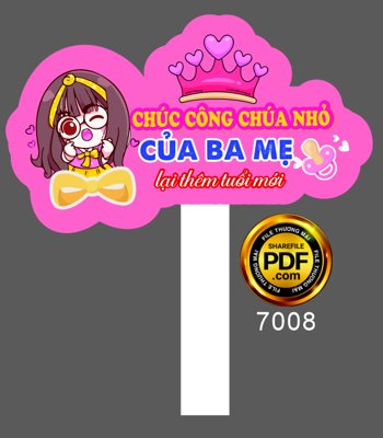 Tải file Hastag chúc công chúa nhỏ của ba mẹ file corel (PSD) cho in tranh 3D