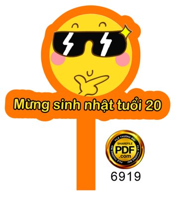 File ảnh Hastag mừng sinh nhật tuổi 20 file corel (gốc) in Hiflex