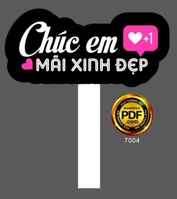 File gốc Hastag sinh nhật chúc em mãi xinh đẹp file corel (chuẩn màu) cho in offset