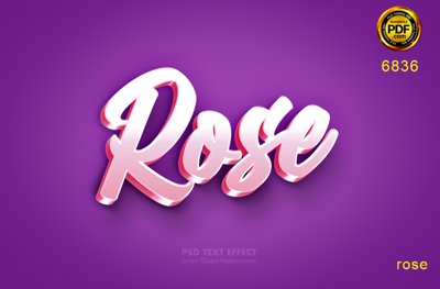 File gốc Hiệu ứng chữ PSD - Rose file PSD (Filetranh.com) Hiệu ứng chữ PSD - Rose file PSD
