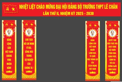 Tải về file gốc Khánh tiết trang trí đại hội trường THPT Lê Chân (dùng cho in quảng cáo)