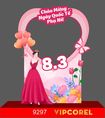 File tranh gốc Khung chụp ảnh ngày 8/3 file corel (sắc nét từng chi tiết)