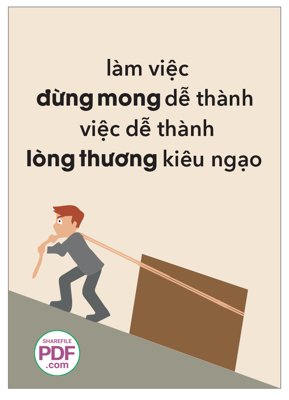 File tranh Làm việc đừng mong dễ thành - việc dễ thành lòng thương kiêu ngạo (bản gốc) in lụa 5D