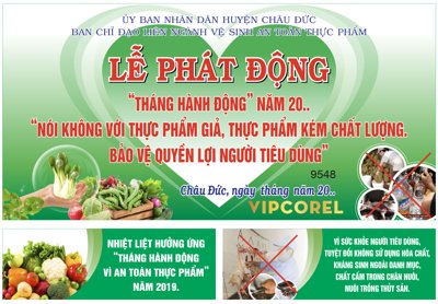 File in mica Lễ phát động nói không với thực phẩm giả (bản gốc) làm vách ngăn