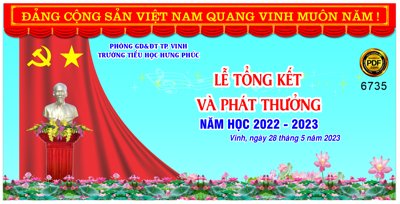 File tranh gốc Lễ tổng kết và phát thưởng - trường TH Hưng Phúc (sắc nét từng chi tiết)