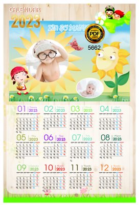 File gốc Lịch treo tường Chúc mừng năm mới 2023 #13 corel (ảnh chi tiết) để in trần