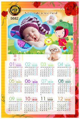 Download file Lịch treo tường Chúc mừng năm mới 2023 #33 corel (chuẩn in) chất lượng cao