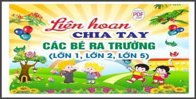 File tranh Liên hoan chia tay các bé ra trường file PDF & CDR (gốc) in film