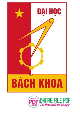 Download file gốc Logo Trường Đại học Bách Khoa Hà Nội file vector PDF (in lụa) hoa lá
