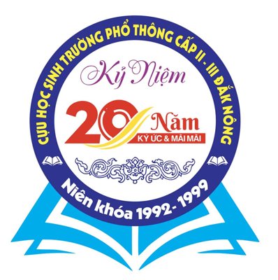 File gốc Logo kỷ niệm 20 năm cựu học sinh trường THPT (cho in 3D) độc đáo