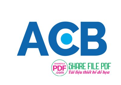 File tranh Logo ngân hàng Á Châu ACB file vector PDF (ảnh gốc) cho in ấn kỹ thuật số