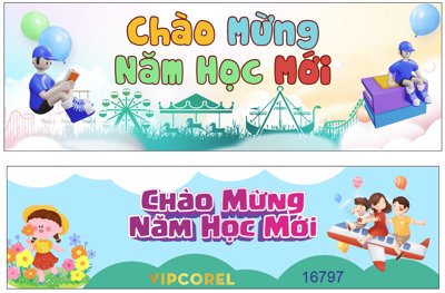 Tải file Mẫu banner chào mừng năm học mới file corel (ảnh gốc) in gạch men