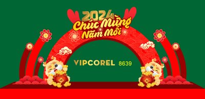 Tải file Mẫu cổng tết chào xuân Giáp Thìn 2024 #3 (gốc) làm file tranh quảng cáo