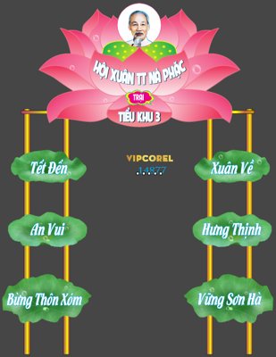 File gốc Mẫu cổng trại chào mừng ngày thành lập đoàn #6 (vector) cho in ấn