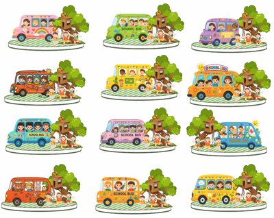 Tệp tin gốc Mẫu decor school bus trường học năm 2025 file corel (chất lượng) Mẫu decor school bus trường học năm 2025 file corel