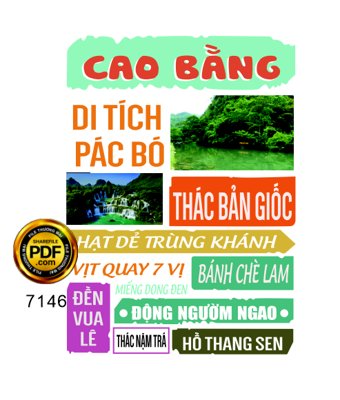 File gốc Mẫu in áo du lịch tỉnh Cao Bằng file corel (in lụa) tranh thuận buồm