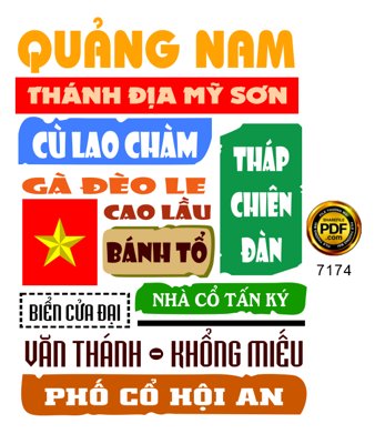 Download file gốc Mẫu in áo du lịch tỉnh Quảng Nam file corel (độ nét cao)