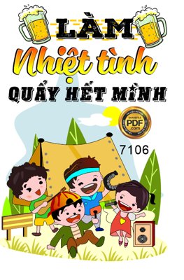 File gốc Mẫu in áo thun "Làm nhiệt tình quẩy hết mình" (in lụa) họa tiết 3D