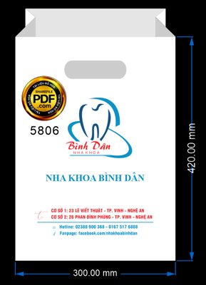 Tải file Mẫu in túi bóng Nha khoa bình dân file corel (gốc) để in ấn ngay
