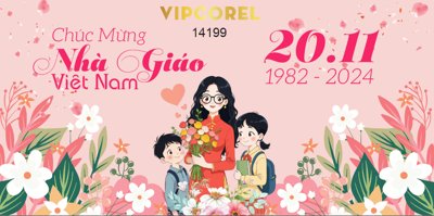 File tranh Mẫu mới market mừng ngày 20/11 file corel #4 (file gốc) chuẩn màu in