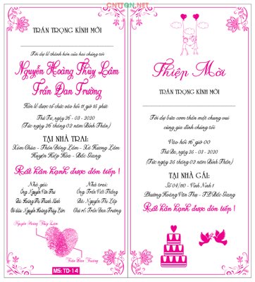 Tải file Mẫu thiệp cưới đẹp #22 - Wedding Invitation file CDR (ảnh gốc) file TIFF