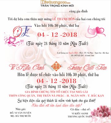 File tranh trang trí Mẫu thiệp cưới đẹp #27 - Wedding Invitation file CDR (tải file gốc)