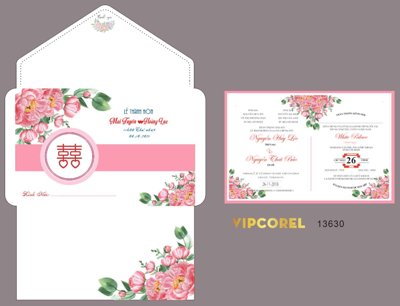 File tranh Mẫu thiệp cưới có phong bì - Lễ Thành hôn #4 (gốc) chủ đề thành phố