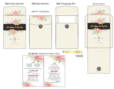 Tải file gốc Mẫu thiệp cưới có phong bì - Lễ Thành hôn #9 (in không vỡ ảnh)