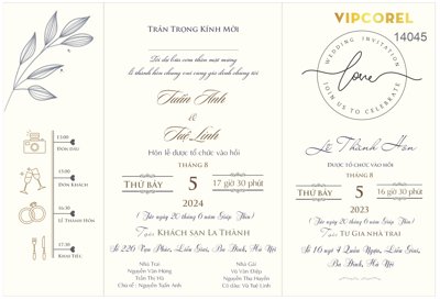 File ảnh Mẫu thiệp cưới mã HA 425 Tuấn Anh và Tuệ Linh (gốc) cho trang trí nội thất