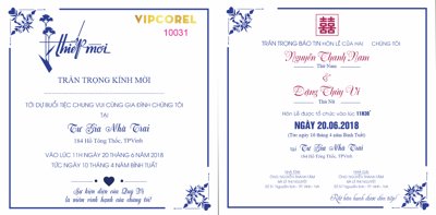 File tranh gốc Mẫu thiệp mời đám cưới 2024 #10 file corel (bản quyền) độc đáo