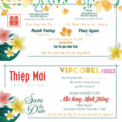 Hình ảnh file gốc in lụa Mẫu thiệp mời đám cưới 2024 #1 file corel