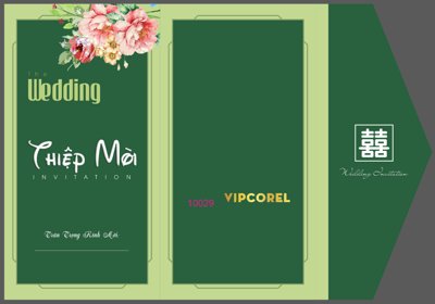 Mua file ảnh gốc Mẫu thiệp mời đám cưới 2024 #8 file corel (chất lượng cao)
